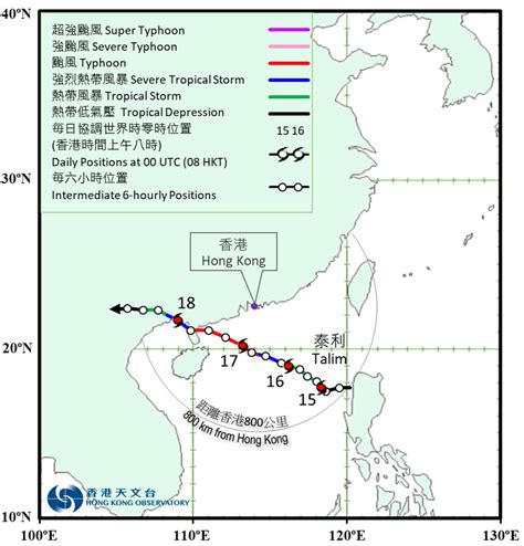 吹東南風|颱風泰利(2304)的報告｜香港天文台(HKO)｜熱帶氣旋報告及刊